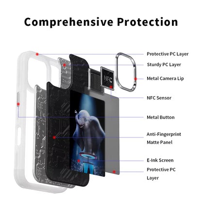 DIY E-Ink Screen Ink Screen Phone Case Nfc E-Ink Diy Picture Ink AI Phone Case Nfc Display Nfc-Phone-Cases for Iphone 14 15 16