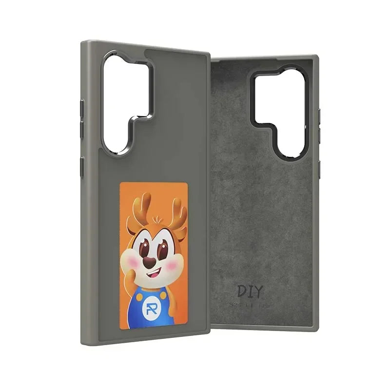 NFC Intelligent Screen Casting E-Ink Phone Case for Samsung S24Ultra S23Ultra DIY Four Colors Screen Wireless Transmission